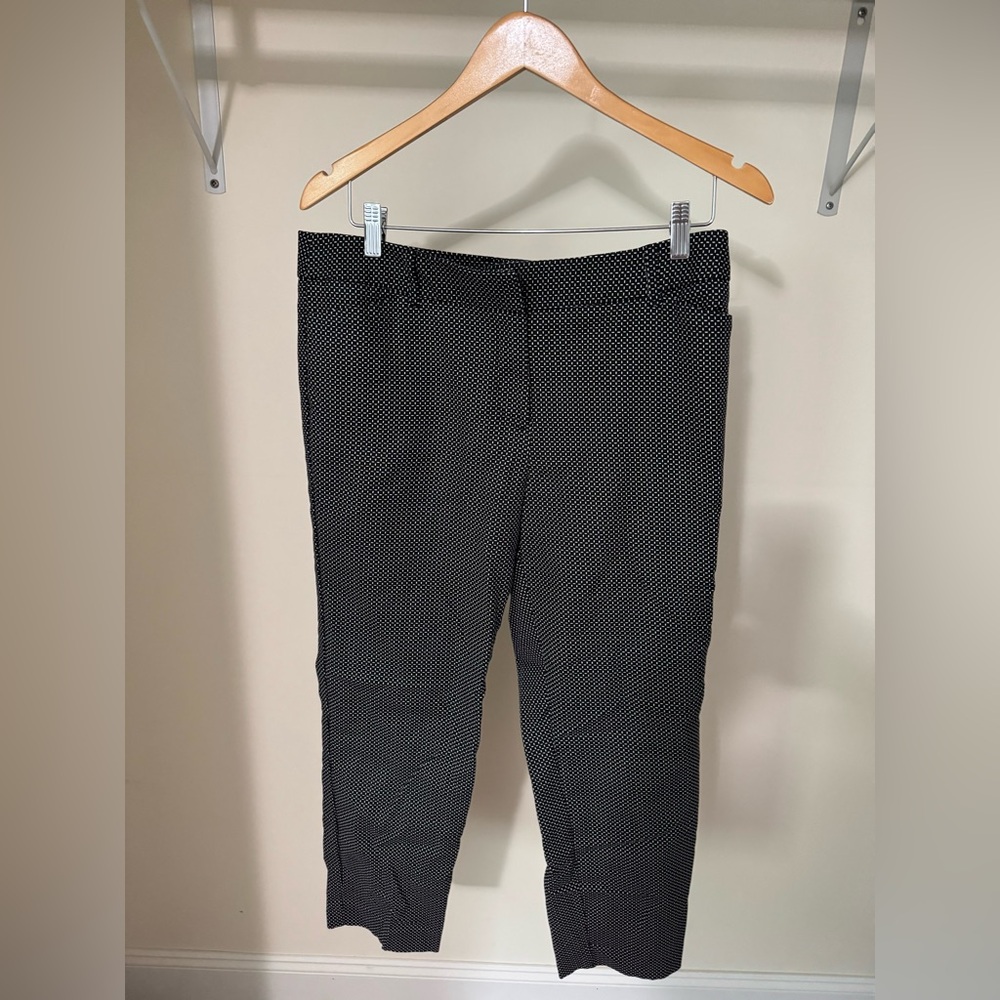 Liz Claiborne Black and White Cropped Patterned Pants